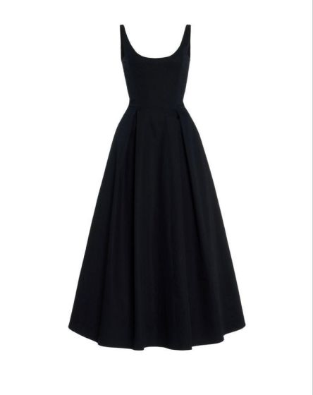 Scoop Neck Satin Dress