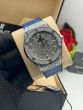 Hublot Rhinestones Leather Strap Wrist Watch