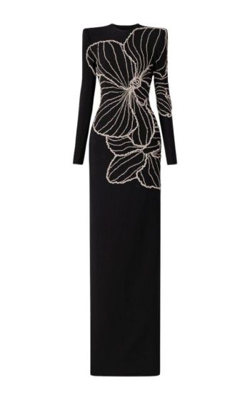 Beaded Long Sleeves Dress