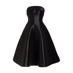 Satin Strapless Flare Dress