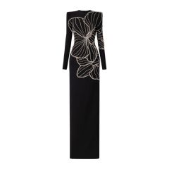 Beaded Long Sleeves Dress