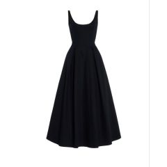 Scoop Neck Satin Dress