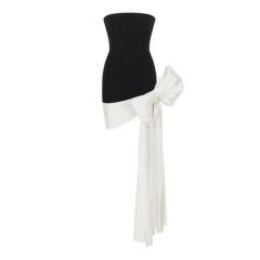 Slide Bow Mini Dress