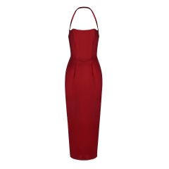 Halter Neck Midi Dress