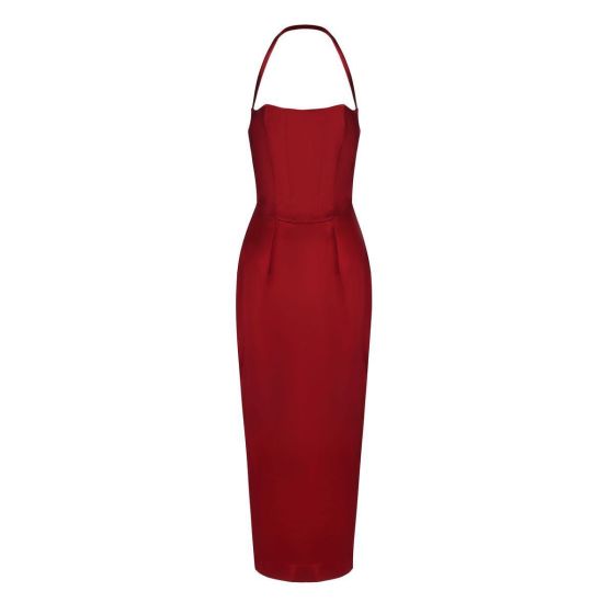 Halter Neck Midi Dress