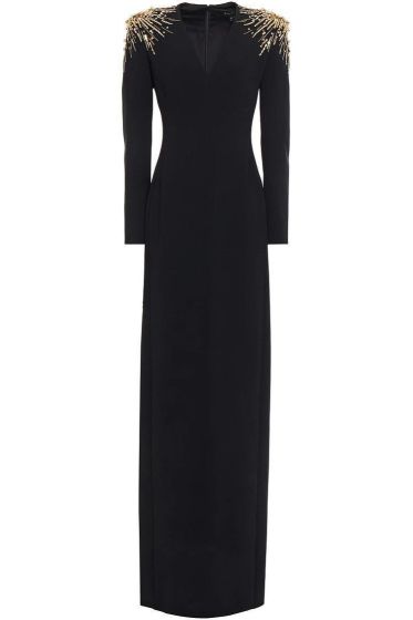 V Neck Beaded Shoulder Dress