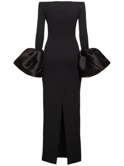 Satin Crepe Detailed Sleeves